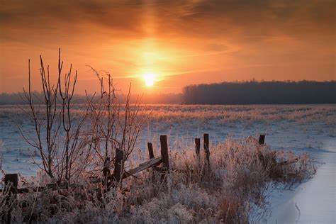 Beautiful Winter Morning Sunrise Digital Photo