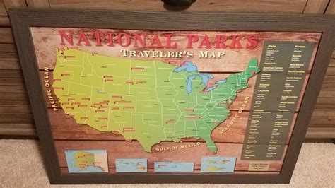 National Parks Push Pin Map American National Parks Map