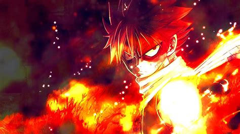 1080p Fairy Tail Natsu With Animated Fire Seamless Loop Youtube