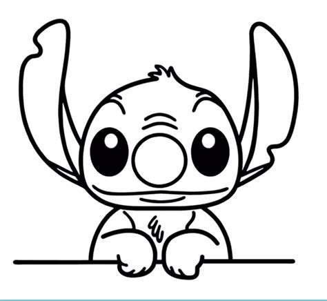 How To Draw Stitch For Kids Step By Step Stitch Drawing In 2021