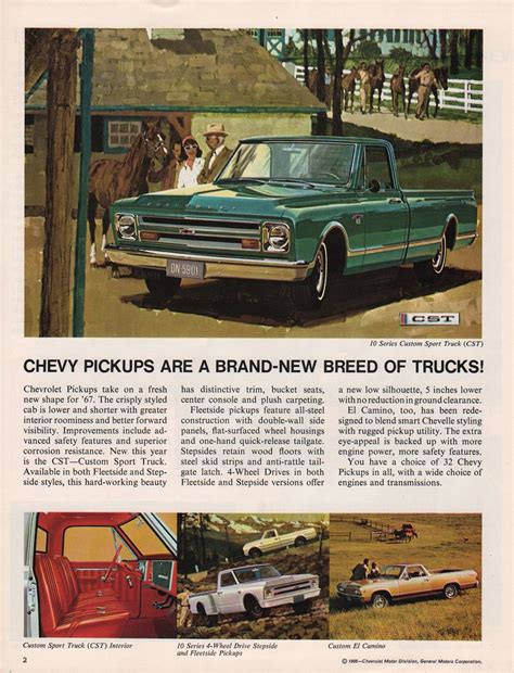 Gm 1967 Chevy Truck Sales Brochure