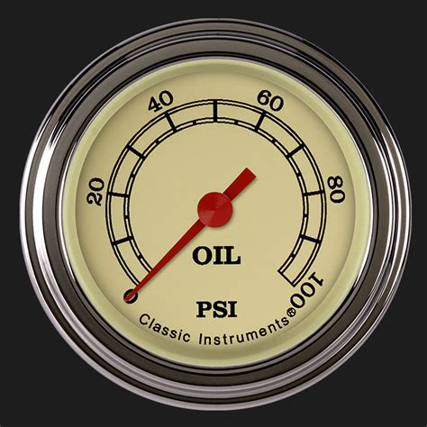 Classic Instruments Store Vintage 2 18 Oil Pressure Gauge