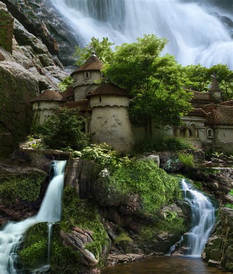 Artistic Genius Waterfall Castle Poland
