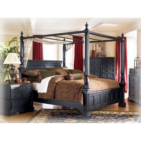 Ashley furniture north shore 6 piece canopy bedroom set in king or california king (king) 2 offers from $4,845.99 inland empire furniture giana cal. B534-52 Ashley Furniture Rowley Creek Bedroom Bed Queen Canopy