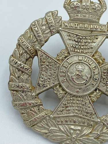 Rare Ww British Army Rifle Brigade Anodised Alloy Cap Badge
