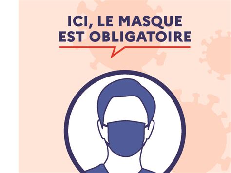 Affiches carrées port du masque obligatoire. Port du masque obligatoire à partir du 20 juillet - Ville ...