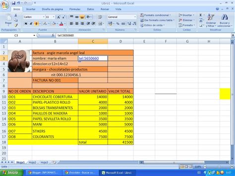 Ejemplos De Facturas En Excel