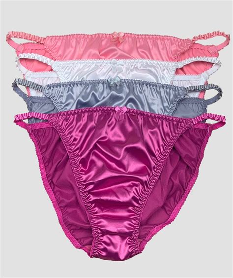 satin string bikini panties 4 pack etsy