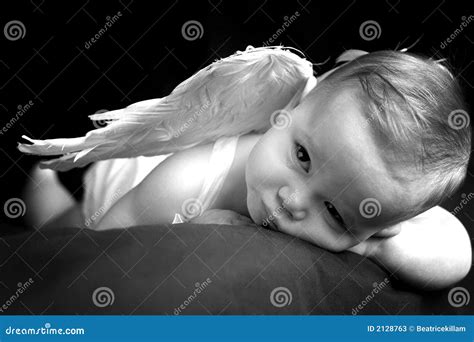 Angel Baby Stock Image Image Of Beautiful Heaven Contemplative 2128763
