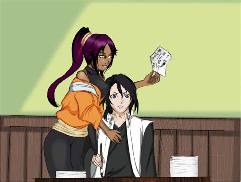 Byakuya And Yoruichi Artist Madeofsugar483deviantart Bleach Anime