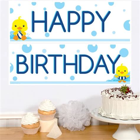 Little Ducky Birthday Two Piece Banners 2 Ct Birthday Direct