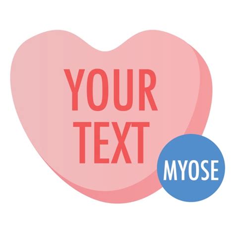 Candy Hearts Myose Make Your Own Sticker Emoji By Little Phone Llc