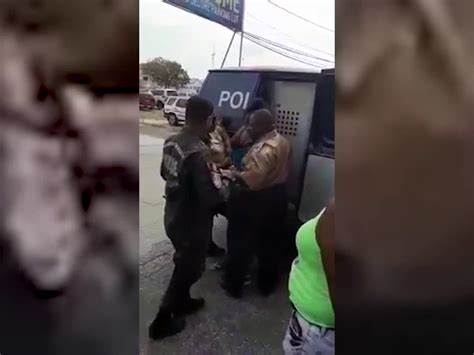 Teenage Escapee Resists Arrest Five Police Officers Manhandle Her Channel Belize Com