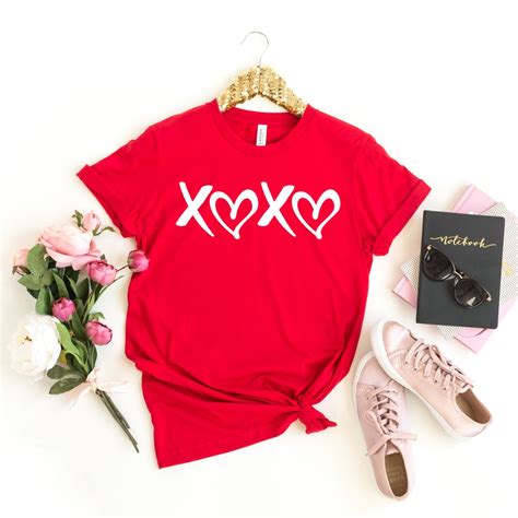xoxo shirt xoxo valentines day shirts for woman heart shirt etsy