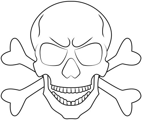 Free Printable Skull And Crossbones Stencil
