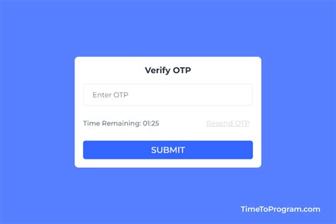 How to Create OTP Countdown Timer in React JS - Time To Program