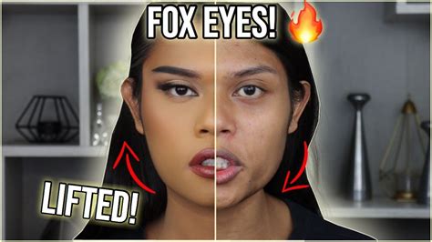 Fox Eye Lift Makeup Tutorial Pang Bella Hadid Levels Instant Face Lift Youtube