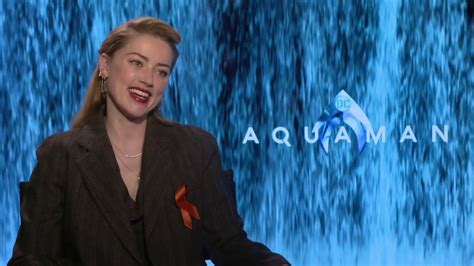 Amber Heard Unveils Aquaman Interview Youtube