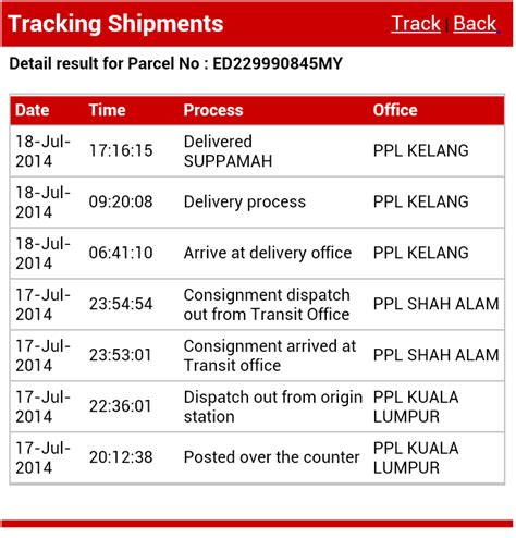 Or if you prefer to track courier without specifying courier service, please goto courier tracking home page. Poslaju Tracking System - madam2u