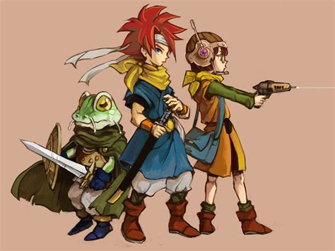 Lucca Ashtear Crono And Frog Chrono Trigger Drawn By Henge