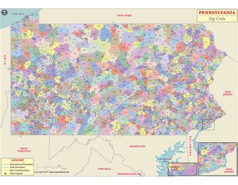 Eastern Pennsylvania Zip Code Map