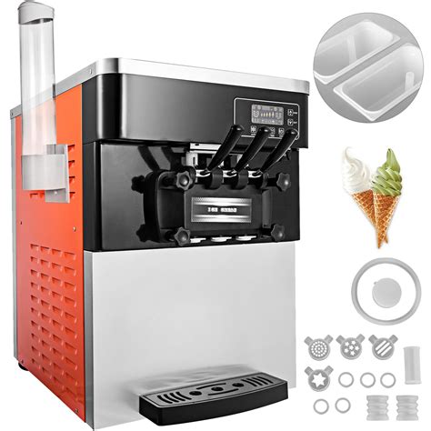 Vevor W Commercial Soft Ice Cream Machine L H Led Display Auto Shut Off Timer Flavors