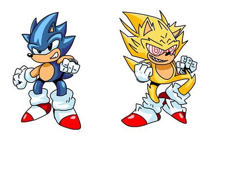 I Drew Fleetway Sonic And Fleetway Super Sonic Rsonicthehedgehog
