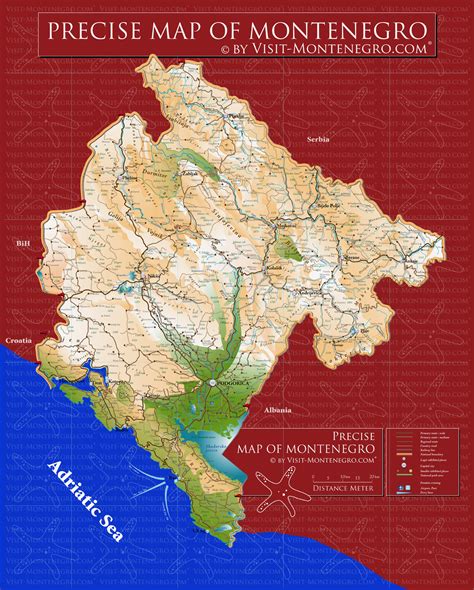 Montenegro Precise Map • Mappery