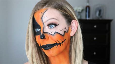 Cracked Pumpkin Makeup Halloween Tutorial Youtube