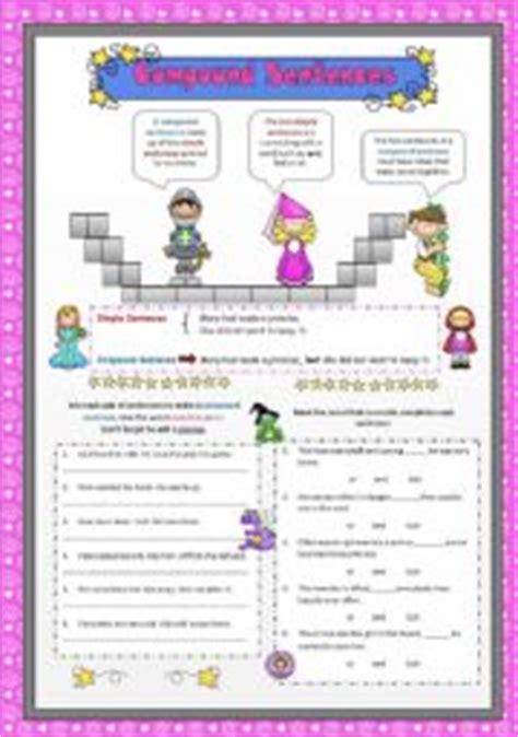 english teaching worksheets compound sentences