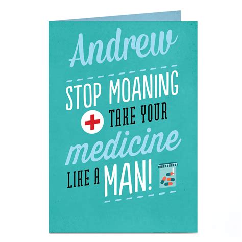 Buy Personalised Get Well Soon Card Stop Moaning For Gbp 179 Card