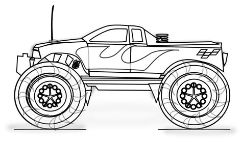 Monster Truck Coloring Pages For Kids Coloring Home