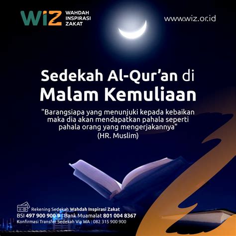 Sedekah Al QurAn Di Malam Kemuliaan WAHDAH INSPIRASI ZAKAT