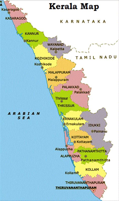 Kerala Map In India Map Map Of World