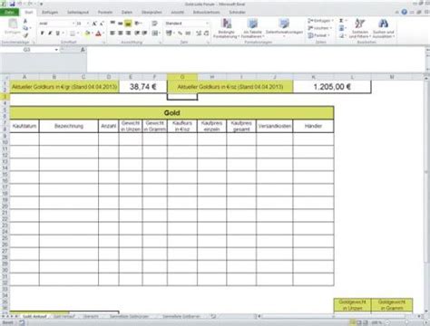 Check spelling or type a new query. Excel Liste - Silber.de Forum