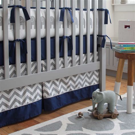 Navy And Gray Elephants Baby Crib Bedding Baby Boy Elephant Nursery