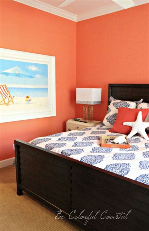 Be Colorful Coastal Coral Paint Colors Decorating Blogs Coral Bedroom