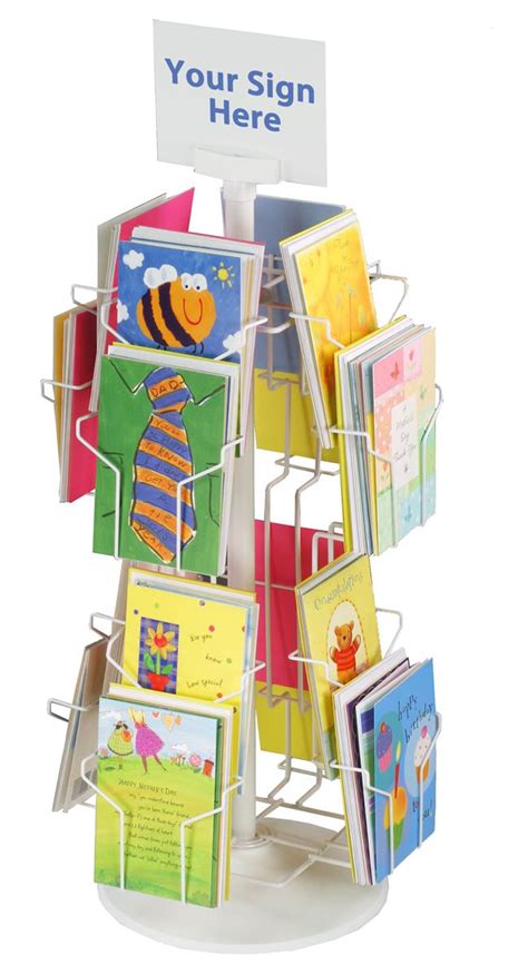 Greeting Card Display Rack White Wire Countertop Card Stand