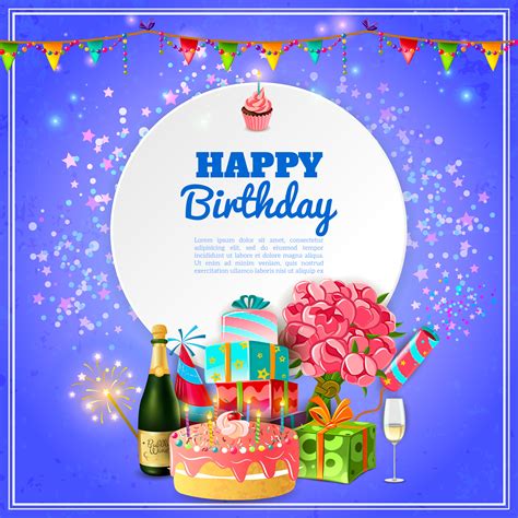 Happy Birthday Party Background Poster 467411 Download Free Vectors