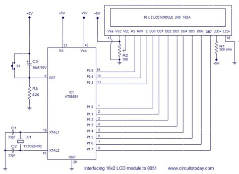Interfacing 16x2 Lcd With 8051 Microcontroller Lcd Module Theory