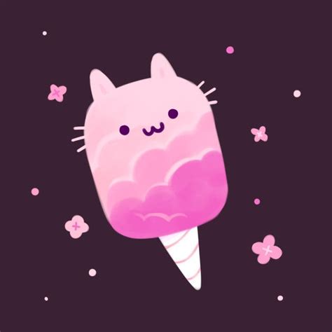 Cotton Candy Cat By Windurr Kawaii Drawings Cute Drawings Candy Cat