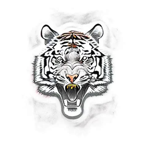 New School Tiger Tattoo Idea Blackink