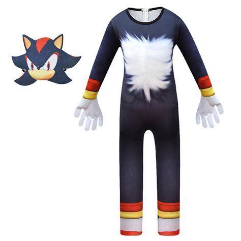 Kids Sonic The Hedgehog Cosplay Fancy Dress Sonic Shadow Knuckles
