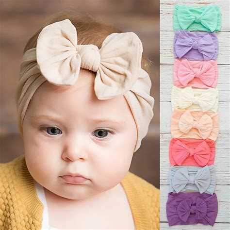 Baby Bowknot Headband Newborn Girl Headbands Infant Turban Toddler Hair