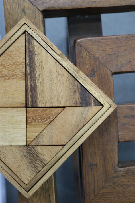 Wood Tangram Deluxe Wooden Handmade 3d Brain Teaser Wooden Puzzle For