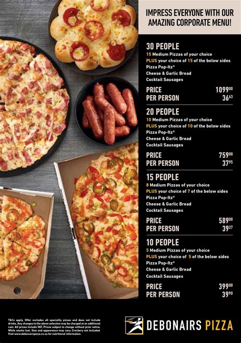 Red hot veggie (large) 86.90: Debonairs Pizza Menu Prices & Specials