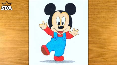 Mickey Mouse Color Pencil Drawing Ubicaciondepersonascdmxgobmx
