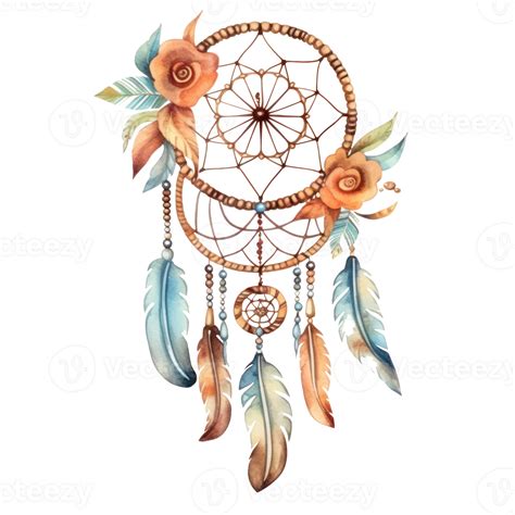 Watercolor Dream Catcher Isolated 26991914 Png