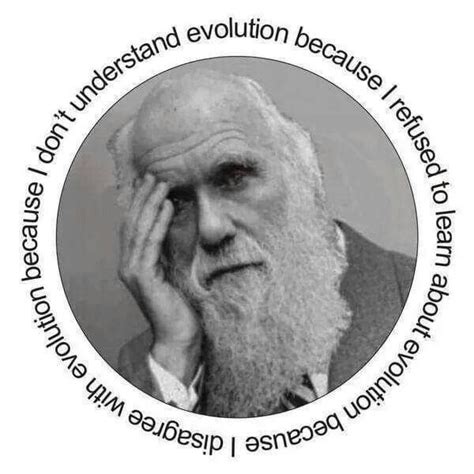 Darwin Face Palm Evolution Atheism Science Humor