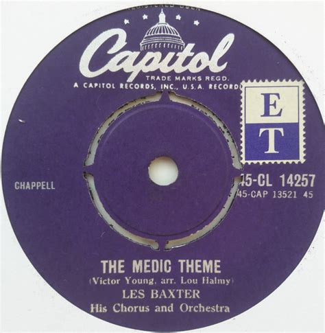 Les Baxter His Chorus And Orchestra Unchained Melody 1955 Label